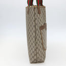 GUCCI GG Supreme Web Sherry Line Tote Bag PVC Beige Red 120 02 003 Auth 159128-3