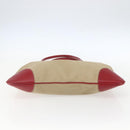 PRADA Tote Bag Canvas Beige Silver Auth 159129-5