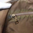 PRADA Hand Bag Nylon Khaki Gold Auth 159131-18