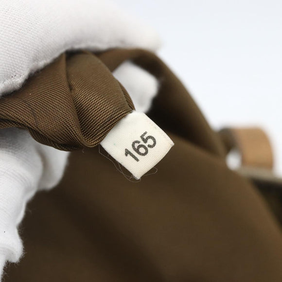 PRADA Hand Bag Nylon Khaki Gold Auth 159131