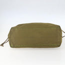 PRADA Hand Bag Nylon Khaki Gold Auth 159131-5