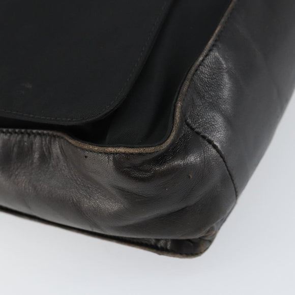 PRADA Shoulder Bag Nylon Black Silver Auth 159132