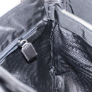 PRADA Shoulder Bag Nylon Black Silver Auth 159132-22