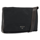 PRADA Shoulder Bag Nylon Black Silver Auth 159132-1