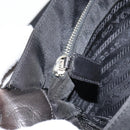 PRADA Shoulder Bag Nylon Black Silver Auth 159132-25