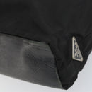 PRADA Hand Bag Nylon Black Silver Auth 159135-15