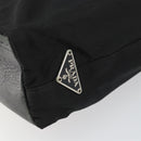 PRADA Hand Bag Nylon Black Silver Auth 159135-10