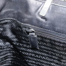 PRADA Hand Bag Nylon Black Silver Auth 159135-20