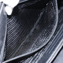 PRADA Hand Bag Nylon Black Silver Auth 159135-21