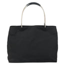 PRADA Hand Bag Nylon Black Silver Auth 159135-2