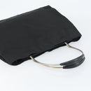 PRADA Hand Bag Nylon Black Silver Auth 159135-6