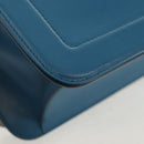 Salvatore Ferragamo Vala Chain Vala Shoulder Bag Leather Blue Gold Auth 159137V-12