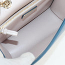 Salvatore Ferragamo Vala Chain Vala Shoulder Bag Leather Blue Gold Auth 159137V-19