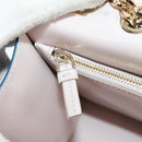 Salvatore Ferragamo Vala Chain Vala Shoulder Bag Leather Blue Gold Auth 159137V-22