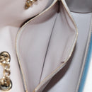 Salvatore Ferragamo Vala Chain Vala Shoulder Bag Leather Blue Gold Auth 159137V-23