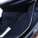 GUCCI Bamboo Hand Bag Nylon 2way Black Silver 000 2040 0538 Auth 159138-23