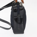 GUCCI Bamboo Hand Bag Nylon 2way Black Silver 000 2040 0538 Auth 159138-3