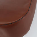 Salvatore Ferragamo Gancini Shoulder Bag Leather Brown Gold Auth 159139-15
