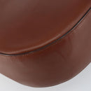 Salvatore Ferragamo Gancini Shoulder Bag Leather Brown Gold Auth 159139-16