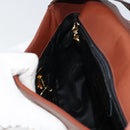 Salvatore Ferragamo Gancini Shoulder Bag Leather Brown Gold Auth 159139-20