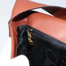 Salvatore Ferragamo Gancini Shoulder Bag Leather Brown Gold Auth 159139-21