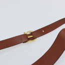 Salvatore Ferragamo Gancini Shoulder Bag Leather Brown Gold Auth 159139-8