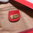 GUCCI Shoulder Bag Leather Red Gold Auth 159140-15