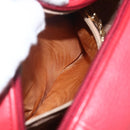 GUCCI Shoulder Bag Leather Red Gold Auth 159140-20