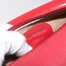 GUCCI Shoulder Bag Leather Red Gold Auth 159140-21