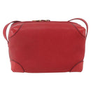 GUCCI Shoulder Bag Leather Red Gold Auth 159140-3