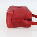 GUCCI Shoulder Bag Leather Red Gold Auth 159140-5