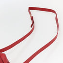 GUCCI Shoulder Bag Leather Red Gold Auth 159140-8