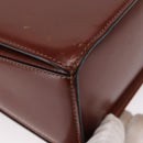 BALLY Hand Bag Leather 2way Brown Gold Auth 159141-17