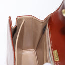 BALLY Hand Bag Leather 2way Brown Gold Auth 159141-22