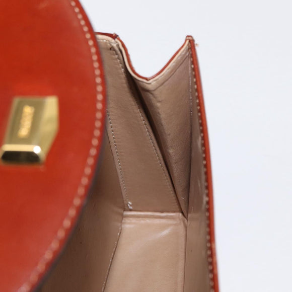 BALLY Hand Bag Leather 2way Brown Gold Auth 159141