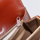 BALLY Hand Bag Leather 2way Brown Gold Auth 159141-26