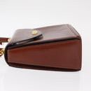 BALLY Hand Bag Leather 2way Brown Gold Auth 159141-4