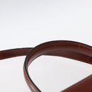 BALLY Hand Bag Leather 2way Brown Gold Auth 159141-14