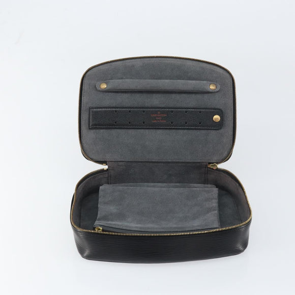 LOUIS VUITTON Epi Posh Monte Carlo Jewelry Box Black M48362 LV Auth 159142