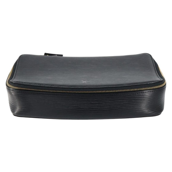 LOUIS VUITTON Epi Posh Monte Carlo Jewelry Box Black M48362 LV Auth 159142