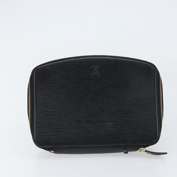 LOUIS VUITTON Epi Posh Monte Carlo Jewelry Box Black M48362 LV Auth 159142