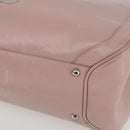 Salvatore Ferragamo Gancini Hand Bag Leather Pink Silver Auth 159143-9