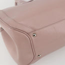 Salvatore Ferragamo Gancini Hand Bag Leather Pink Silver Auth 159143-16