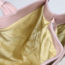 Salvatore Ferragamo Gancini Hand Bag Leather Pink Silver Auth 159143-17
