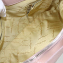 Salvatore Ferragamo Gancini Hand Bag Leather Pink Silver Auth 159143-21