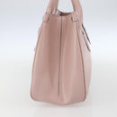 Salvatore Ferragamo Gancini Hand Bag Leather Pink Silver Auth 159143-3