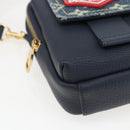 LOUIS VUITTON LV Squared Double Phone Pouch Blue M81060 LV Auth 159145SAM-15
