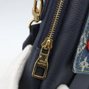 LOUIS VUITTON LV Squared Double Phone Pouch Blue M81060 LV Auth 159145SAM-9