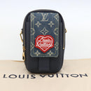 LOUIS VUITTON LV Squared Double Phone Pouch Blue M81060 LV Auth 159145SAM-12