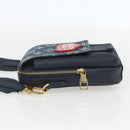LOUIS VUITTON LV Squared Double Phone Pouch Blue M81060 LV Auth 159145SAM-3